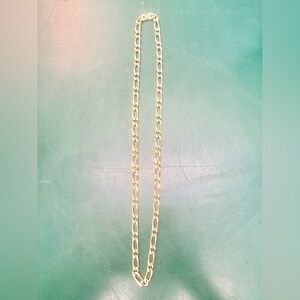 Vintage 1970s Signed Monet Gold-Tone Figaro Chain Necklace 15 Inches